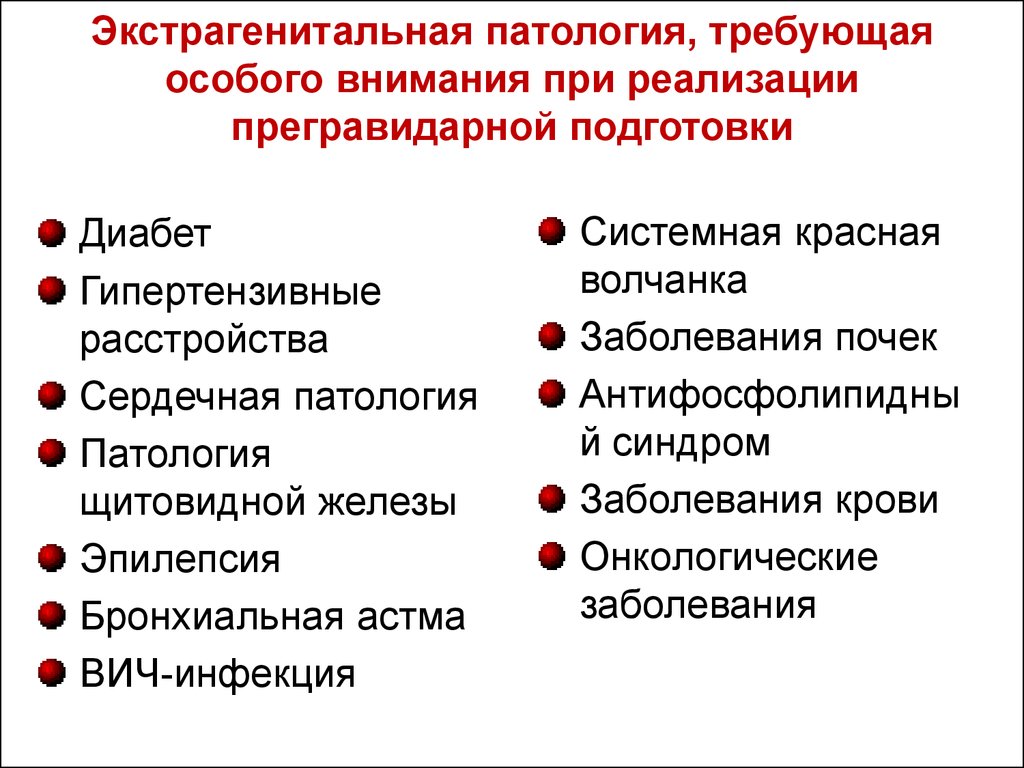 Экстрагенитальные заболевания презентация