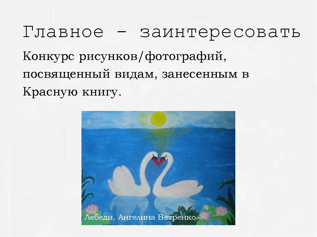 Главное - заинтересовать