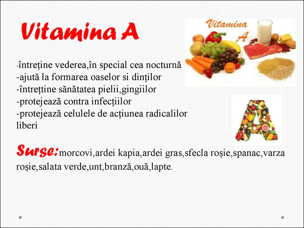 Deficitul de vitamine - avitaminoza