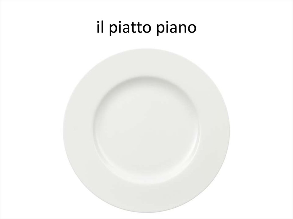 il piatto piano