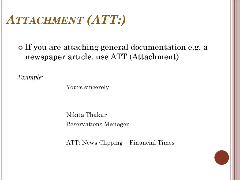 Attachment (ATT:)