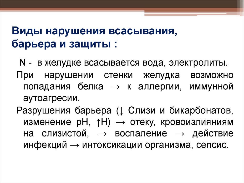 Нарушение стенки. Нарушение всасывания в желудке. Нарушение всасывательной функции желудка. Механизмы нарушения всасывательной функции желудка.. Нарушение всасывающие функций ЖКТ.