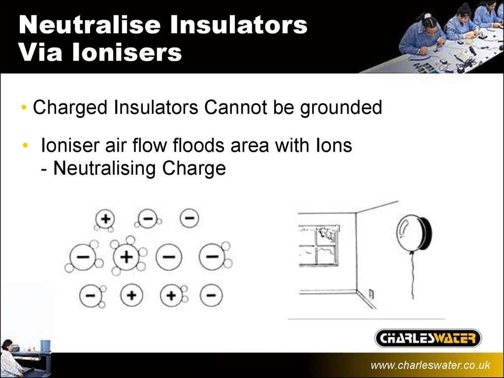 Neutralise Insulators Via Ionisers