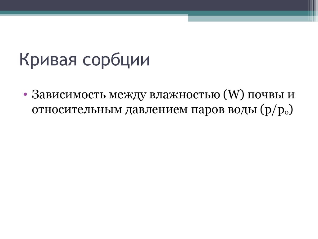 Влажно между. Кривая сорбции. Сорбция почвы. Выходная кривая сорбции. Теплота сорбции это.