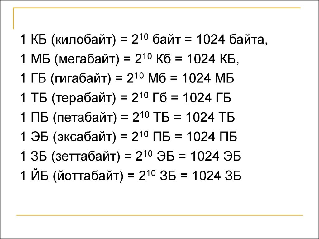 1 гбайт в байт. Биты байты килобайты мегабайты гигабайты терабайты таблица. Таблица бит байт КБ МБ ГБ. Бит мегабайт гигабайт терабайт таблица. 1 Байт= 1 КБ= 1мб= 1гб.