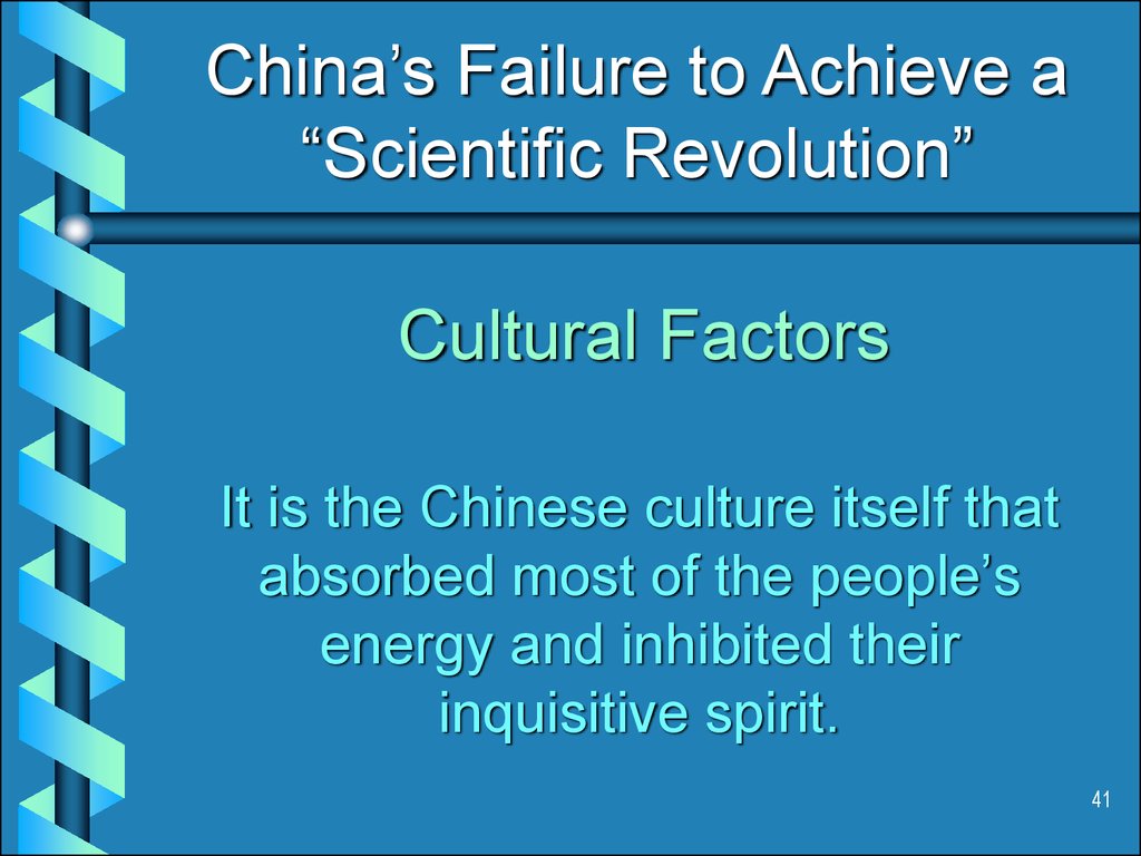 China’s Failure to Achieve a “Scientific Revolution”