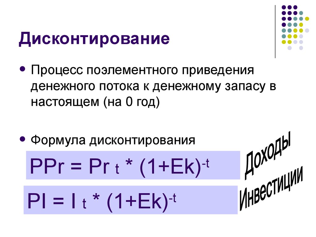 В результате дисконтирования. Формула дисконтирования. Дисконтирование это. Дисконтирование это в экономике формула. Формула дисконтирования денежных потоков.