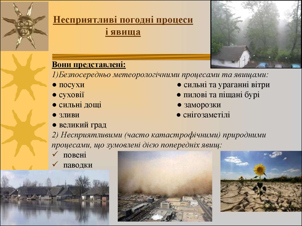 Реферат: Природні стихії та їх екологічні наслідки