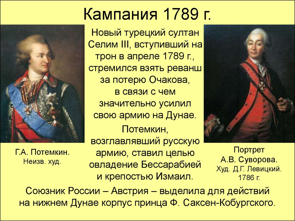 Кампания 1789 г.
