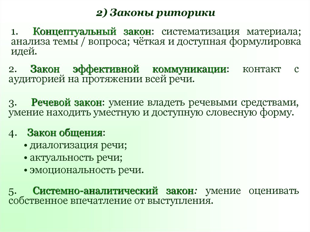 В основе классической схемы публичного выступления лежит