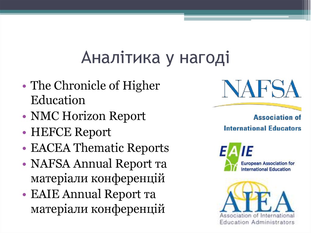 Аналітика у нагоді