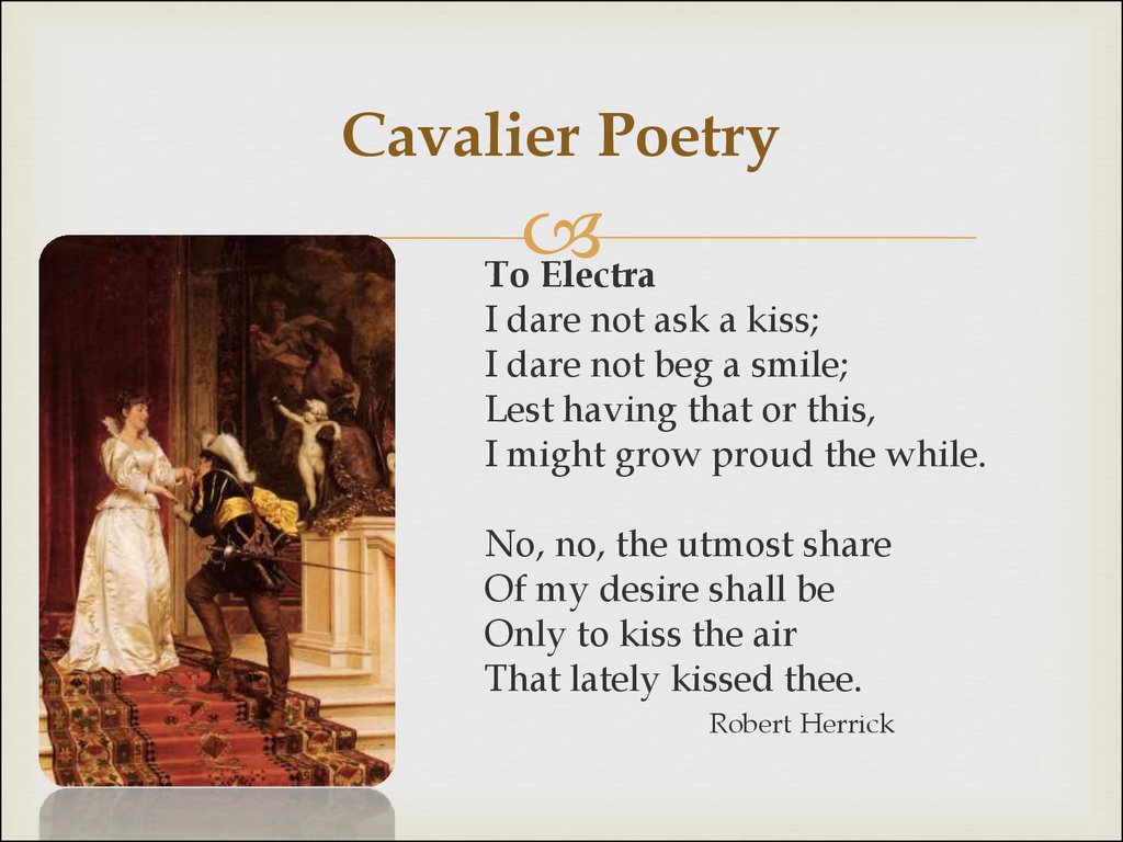 Cavalier Poetry