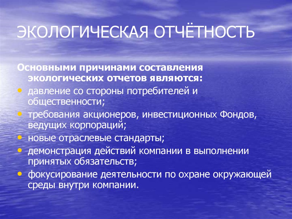 Экологическая отчетность