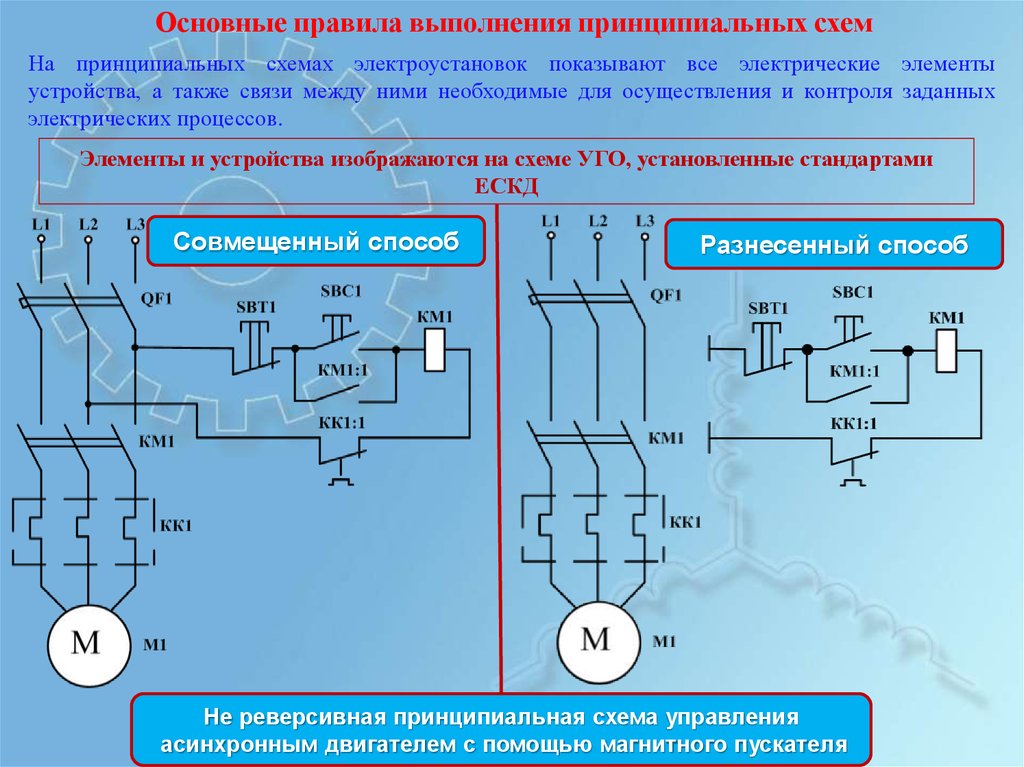 Правила выполнения принципиальных схем