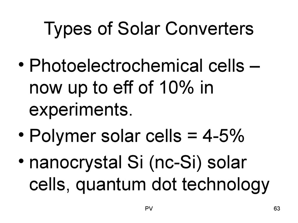 Types of Solar Converters