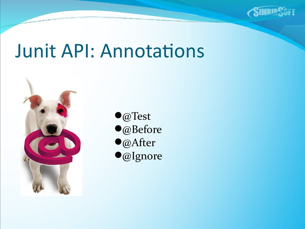 API И Unit тесты. Аннотация Test TUZSH. Unit test 11