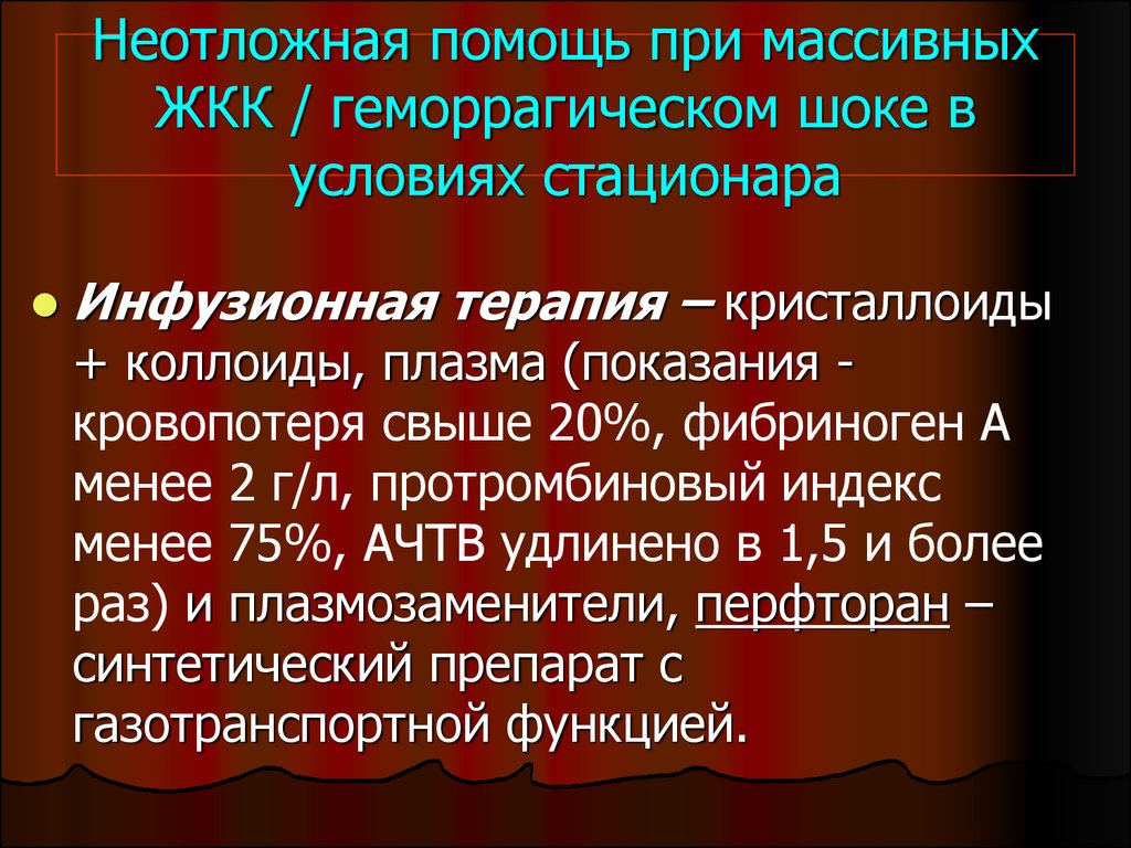 Желудочно кишечное кровотечение шок карта вызова