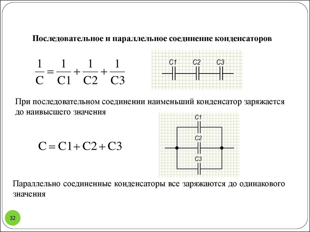 Последовательное соединение конденсаторов схема. Емкость конденсатора формула параллельного соединения. Емкость параллельно Соединенных конденсаторов формула. Параллельное и последовательное соединение конденсаторов схема. Параллельное соединение конденсаторов схема.