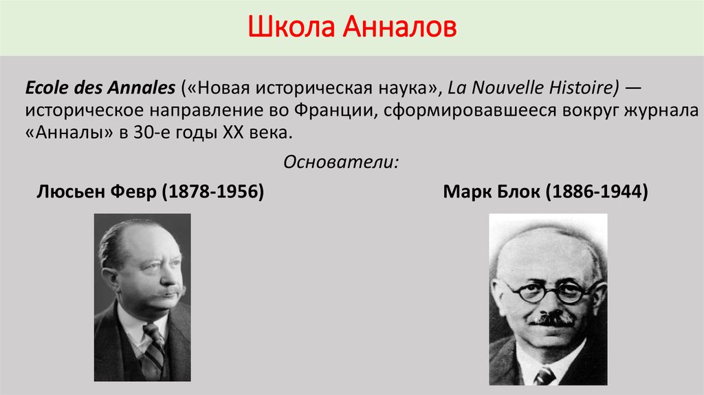 Школа анналов презентация