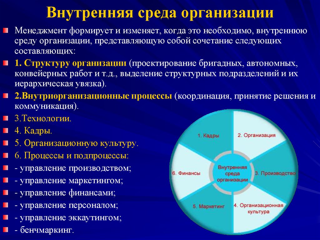 Определение внутренней среды организации