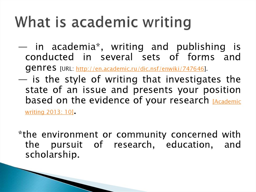 what is academic writing and examples