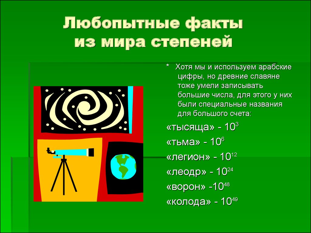 Число в жизни человека для детей. Интересные факты о степени числа. Интересные факты о степени в математике. Интересные факты о степенях. Интересное про степень.