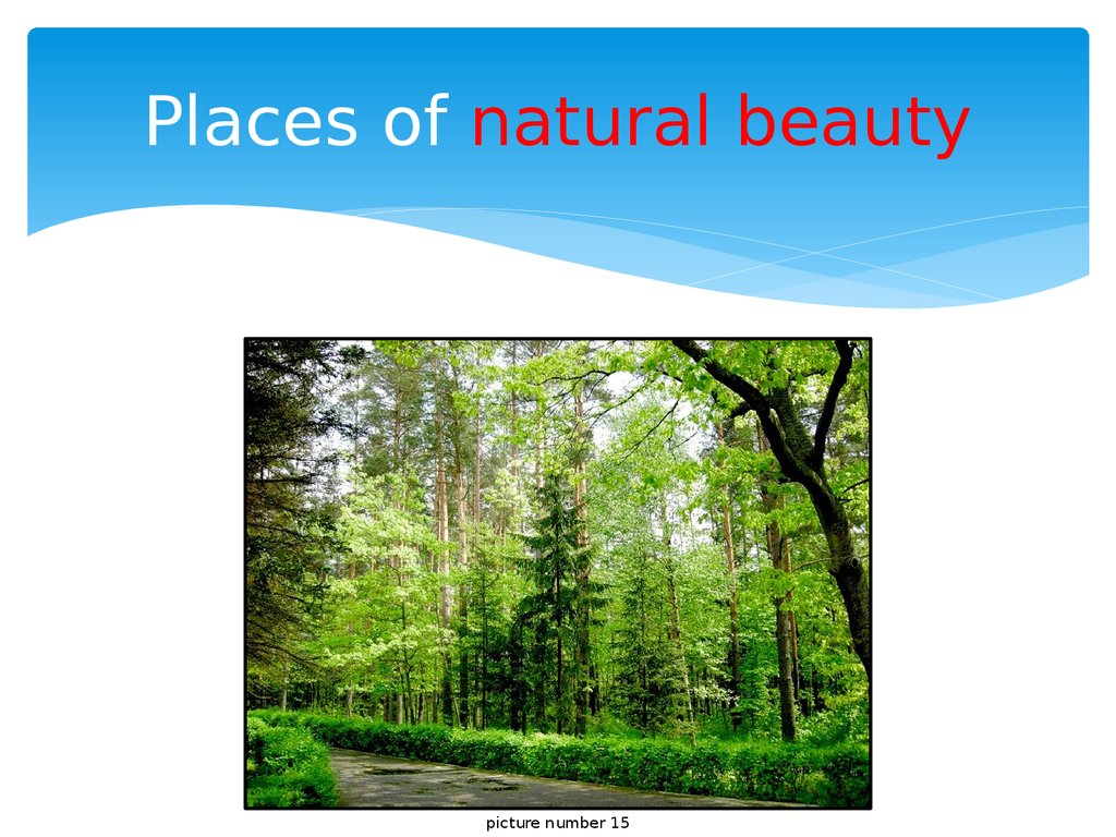 Places of natural beauty