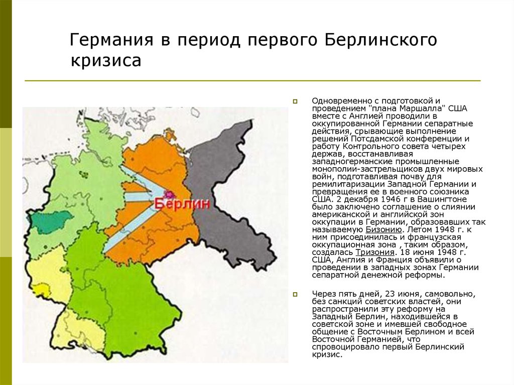 Четыре оккупационные зоны