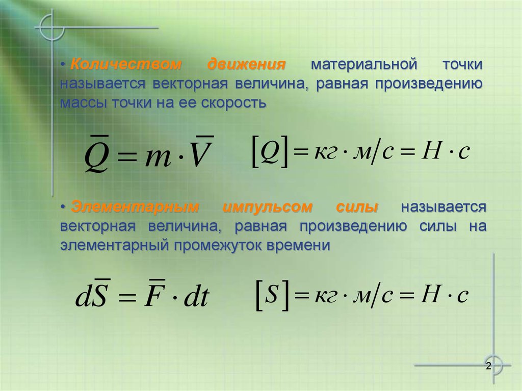 Динамик точки