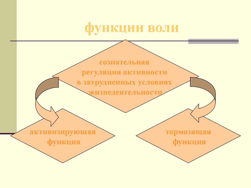 Схема функции воли