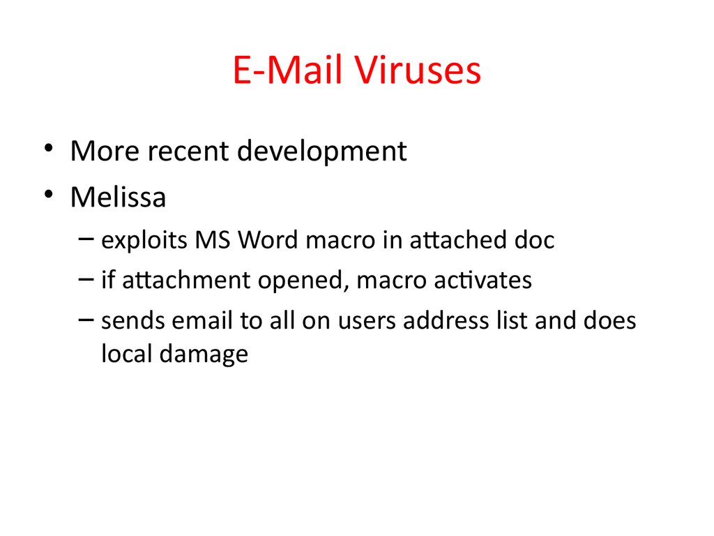 E-Mail Viruses