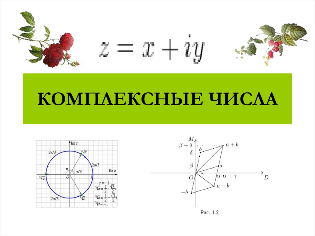 Комплексные числа презентация