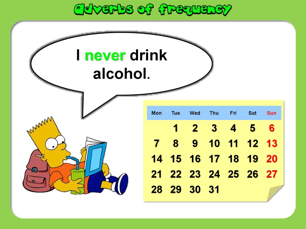 Adverbs Of Frequency Online Presentation