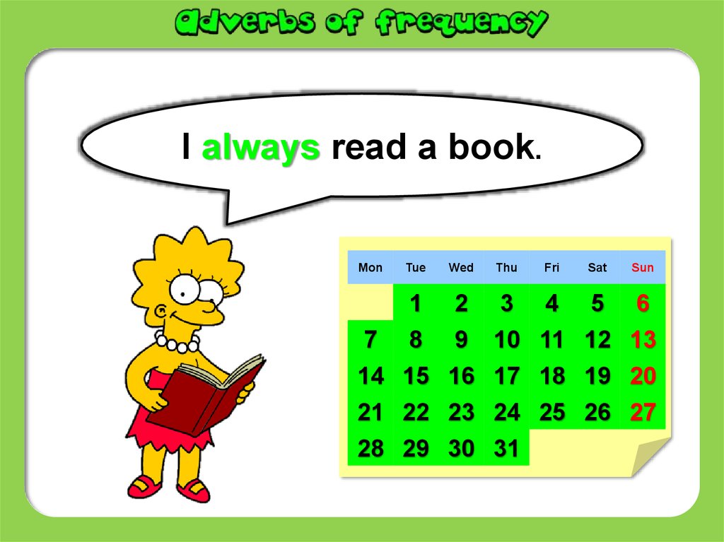 Adverbs Of Frequency Online Presentation