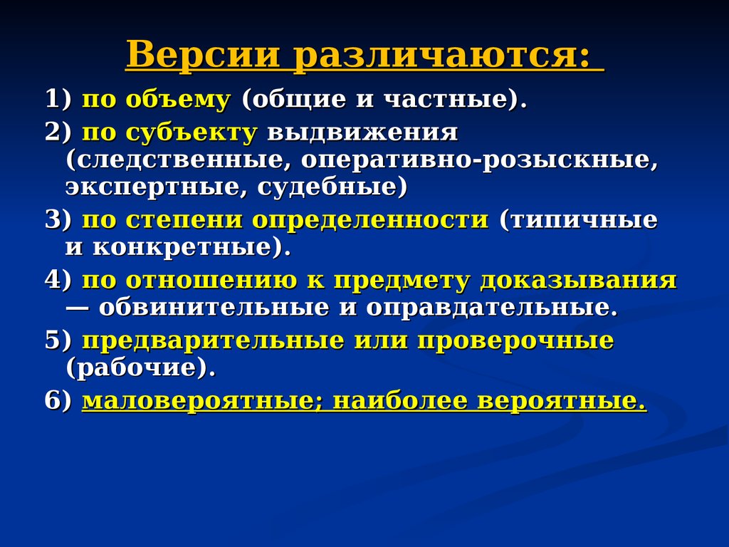 Планирование расследования презентация