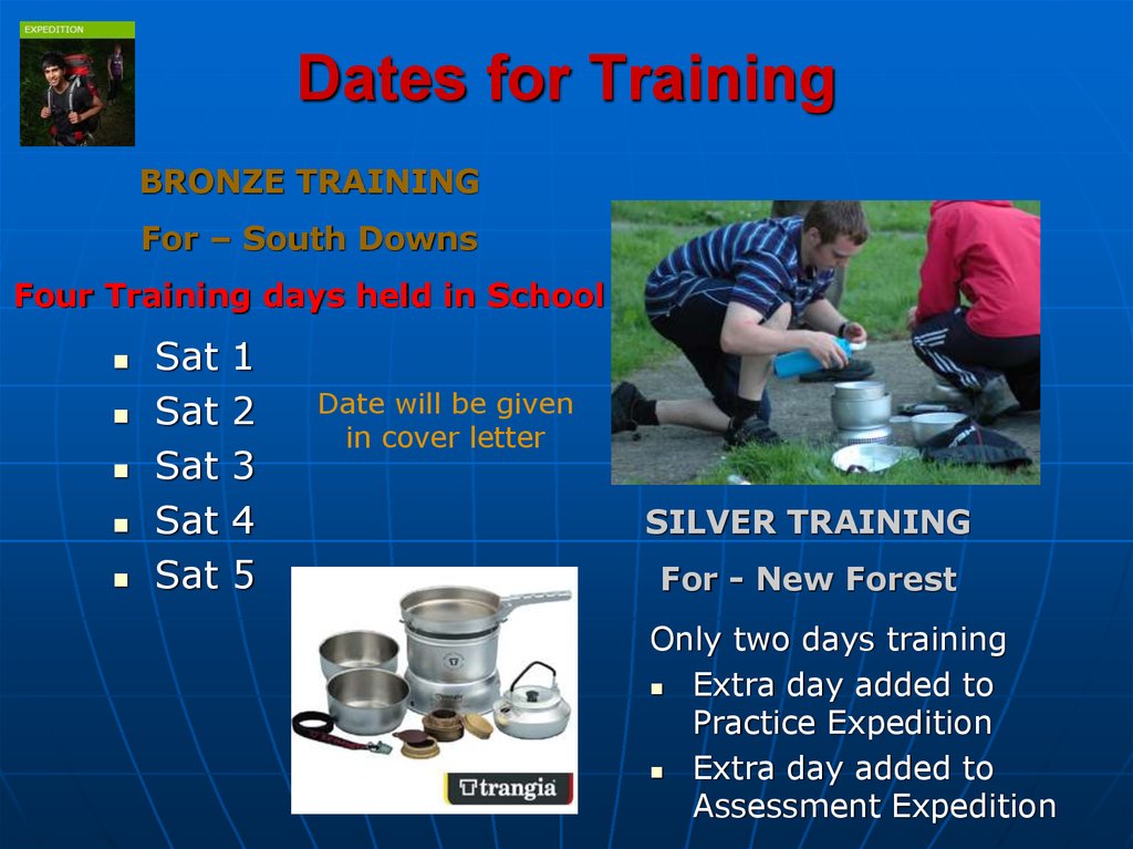 Dates for Training