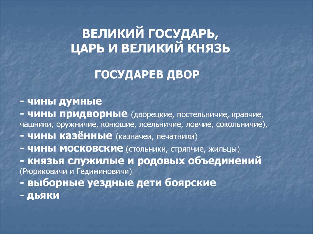 Охарактеризуйте роль в управлении страной государева двора