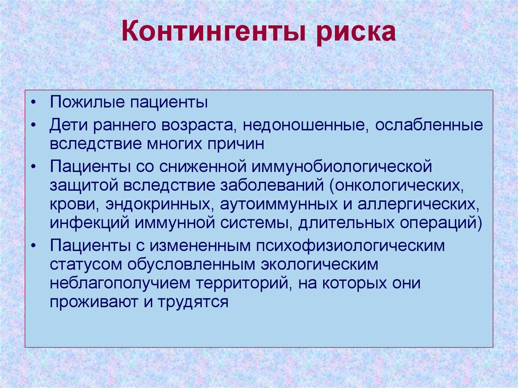 Группы риска исмп презентация