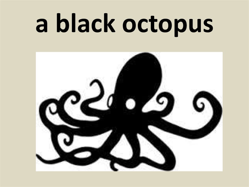 a black octopus