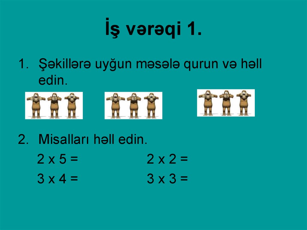 İş vərəqi 1.