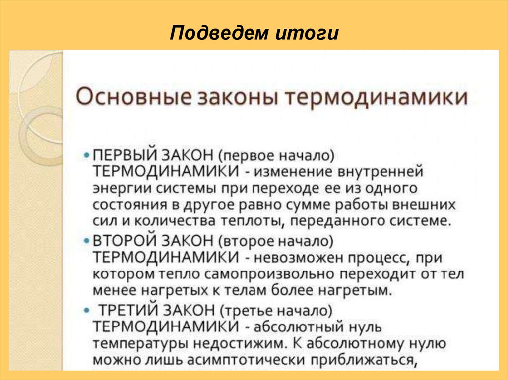 Подведем итоги