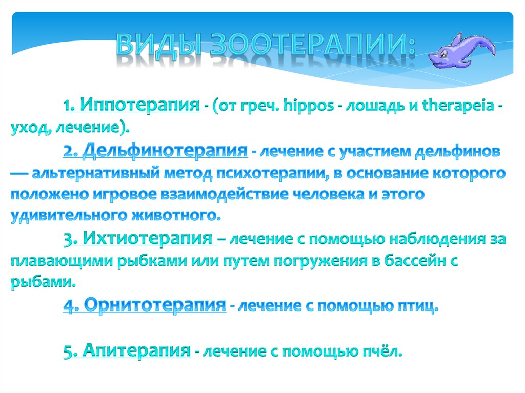 Чудодейственность зоотерапии проект