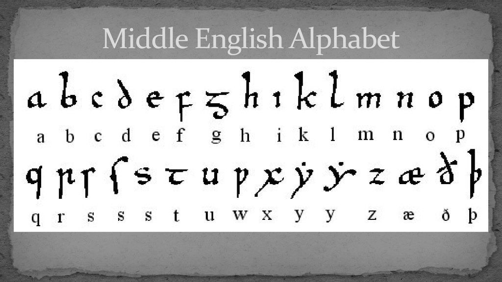 middle english alphabet