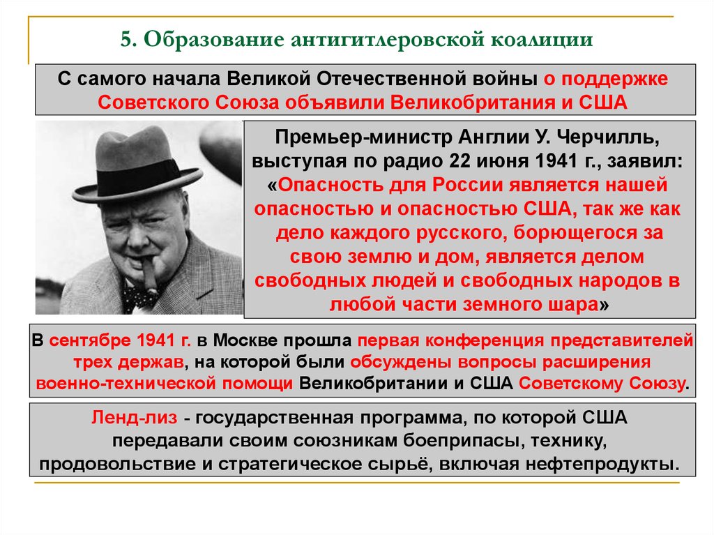 Антигитлеровская коалиция и кампания 1942 г на восточном фронте презентация