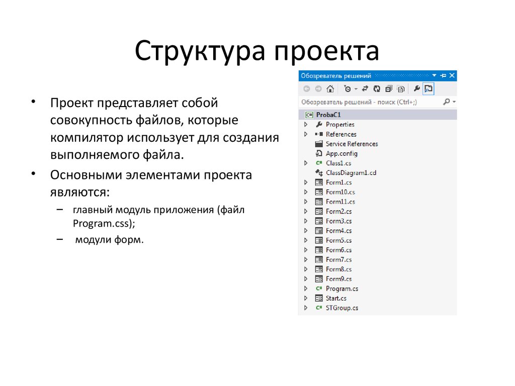 Структура проекта в программировании