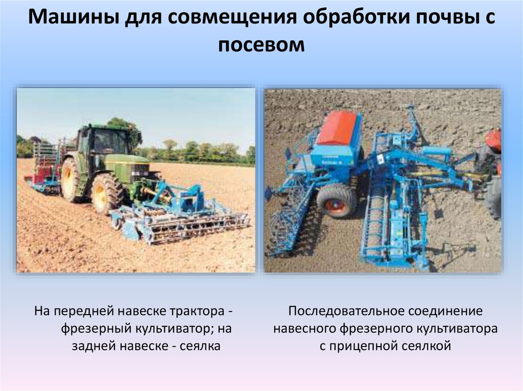 Обработка почвы презентация. Комбинированные машины и агрегаты для обработки почвы. Машины для обработки почвы. Агрегаты для основной обработки почвы. Машины для посевной обработки почвы.