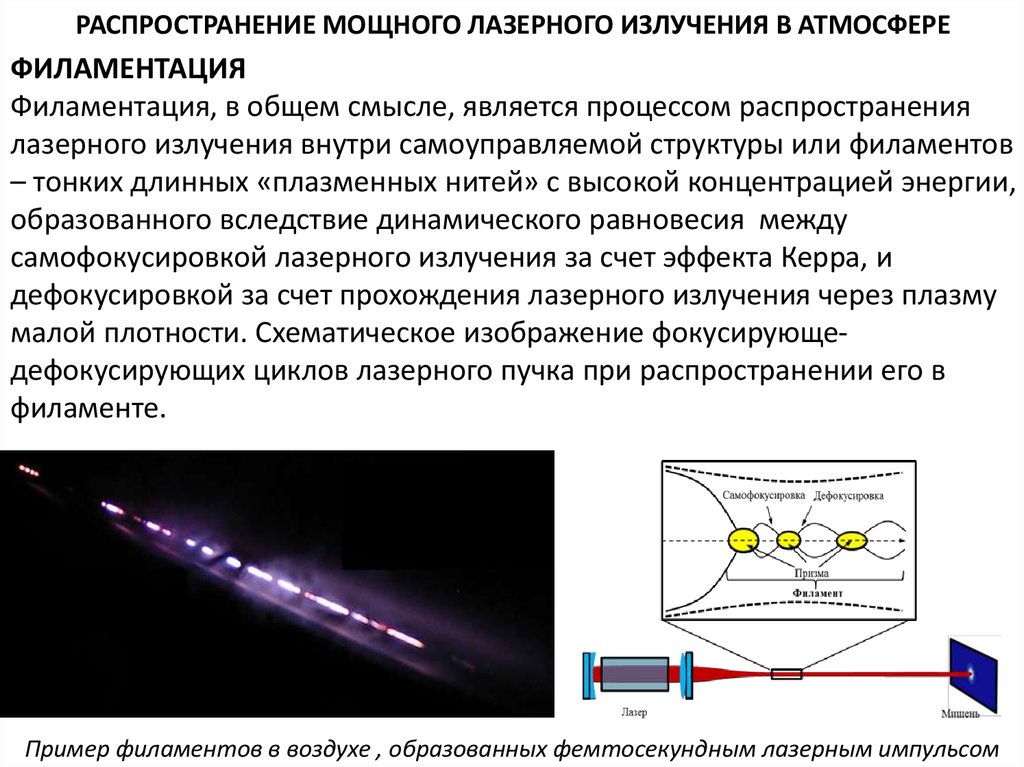 Распространение мощного лазерного излучения в атмосфере