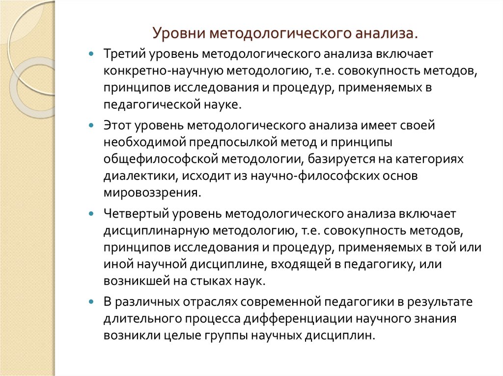 Совокупность методов принципов исследования и процедур