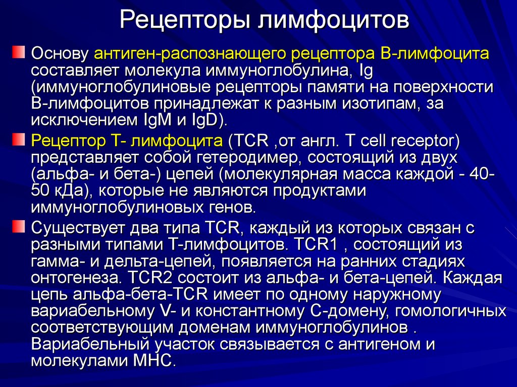 Рецепторы лимфоцитов