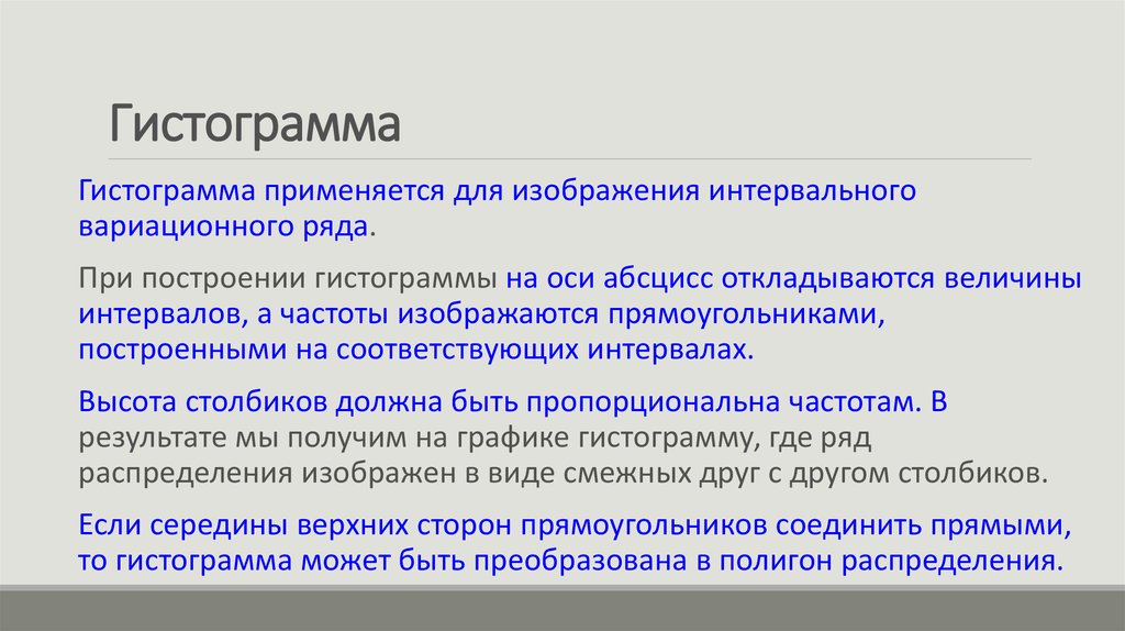 Что применяется для графического изображения интервального вариационного ряда